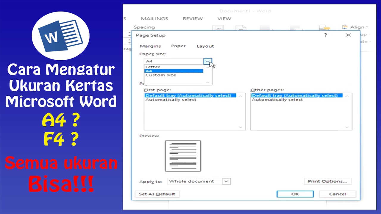 Cara Mengatur Ukuran Kertas di Microsoft Word