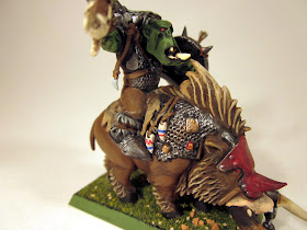 Warhammer Fantasy Orc Warlord mounted on Wild Boar