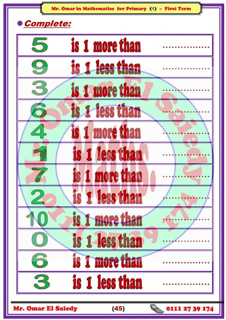 أروع وأجمل مذكرة Mathematics للصف الأول الابتدائي لغات المنهج الجديد 2021