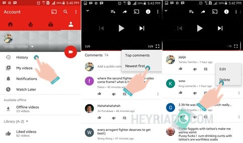  Cara Menghapus Komentar Youtube di Android 2 Cara Menghapus Komentar Youtube Di Android