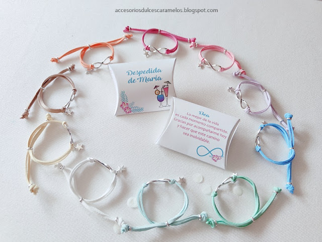 Pulseras infinito invitadas bodas veraniegas