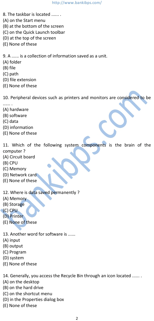 sbi marketing question paper