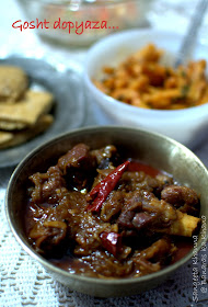 gosht dopyaza or mutton dopyaza recipe 