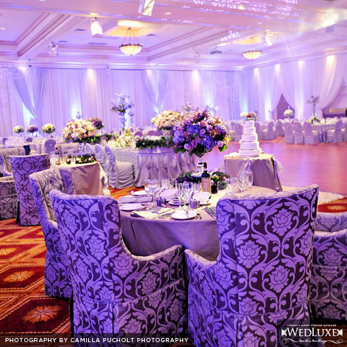 What do you think of mixing several shades of purple into your wedding decor