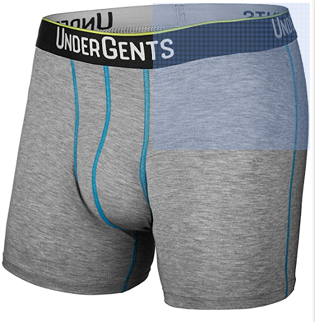 UnderGents Men's Boxer Brief Underwear. 4.5" Leg & Flyless Pouch for CloudSoft Cooling Comfort Not Compression