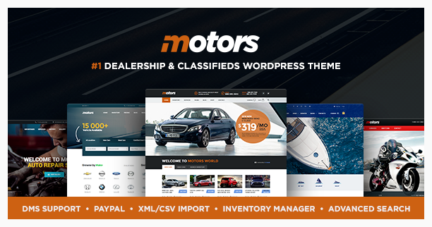 Motors ­- Automotive, Car Dealership, Car Rental, Vehicle, Bikes, Classified Listing WordPress Theme