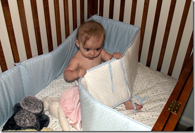 Elaine 6 months destroyed crib