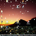 Snow On Desktop. (Snow flakes falling on the desktop)