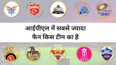 ipl me sabse jyada fan kis team ka hai 2023 | most fan following team in ipl