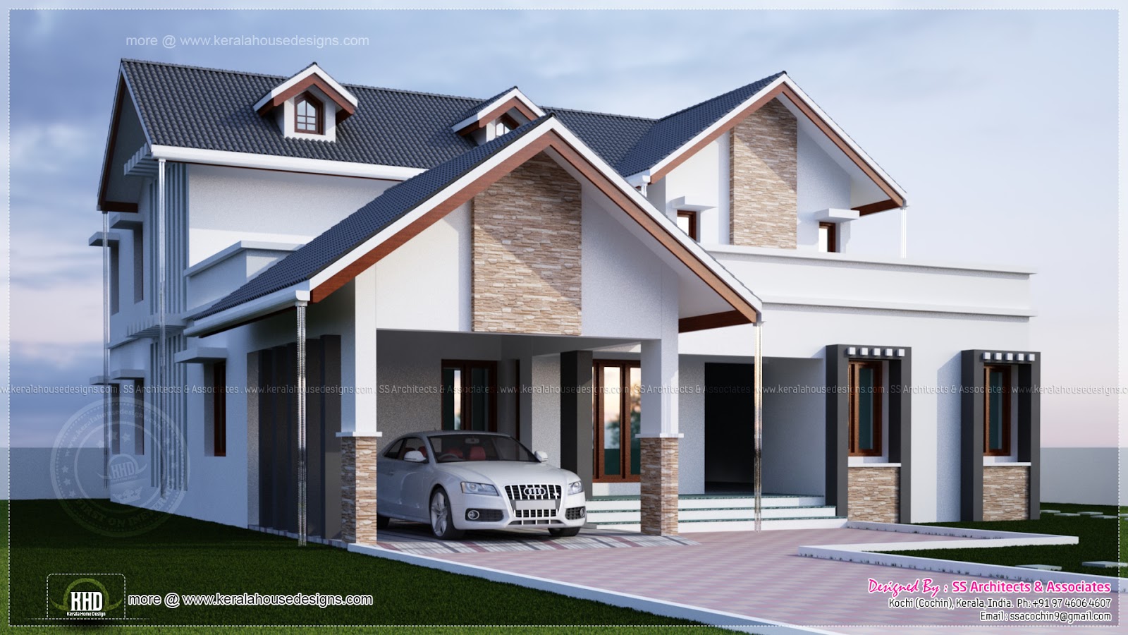  Modern  4  bedroom  villa exterior Home  Kerala Plans 