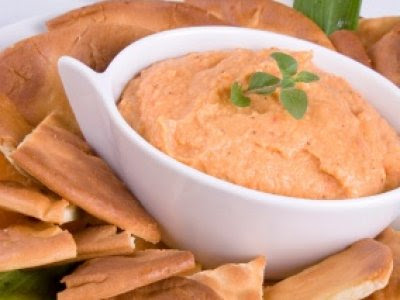 dip de pimiento rojo con queso crema