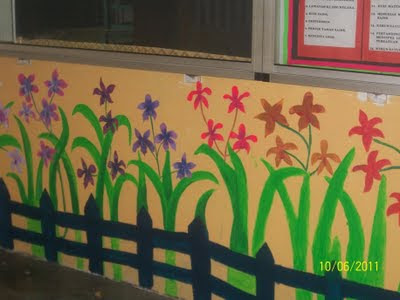 Flower Mural Paintings - wall wallpaper mural art 1