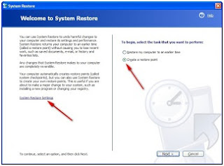 Mengaktifkan (backup) system restore windows