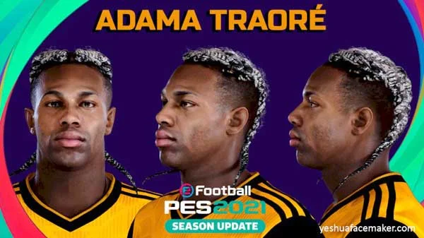 PES 2021 Adama Traore Face by yeshua