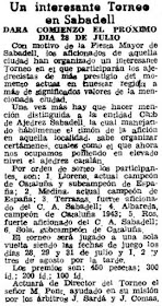 Recorte de El Mundo Deportivo, 19 de julio de 1944
