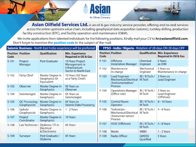 Asian Oilfield Services Ltd
