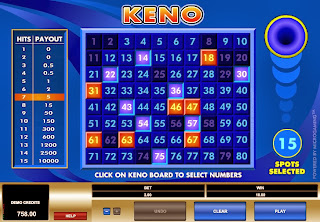 Keno 15 Free slot game