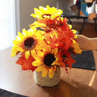 DIY twine centerpiece, DIY, craft, table decor, centerpiece, flower holder, twine flower holder, decor, decoration, rustic centerpiece, rustic twine centerpiece, twine craft, repurpose formula can, rustic decor, vase, DIY vase, rustic home decor, 