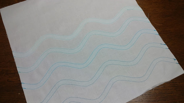 The back of the waves quilt block