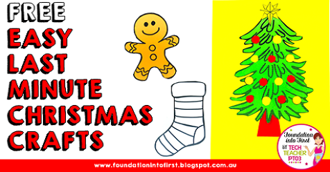 Free download. Easy last minute Christmas Crafts for kids. Free printable sheets and activities for young children. Perfect for teachers and early primary educators. 