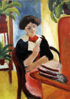 Auguste Macke (1887-1914) Reading Elisabeth