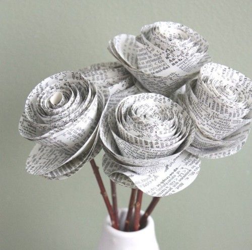 craft ideas of newspaper