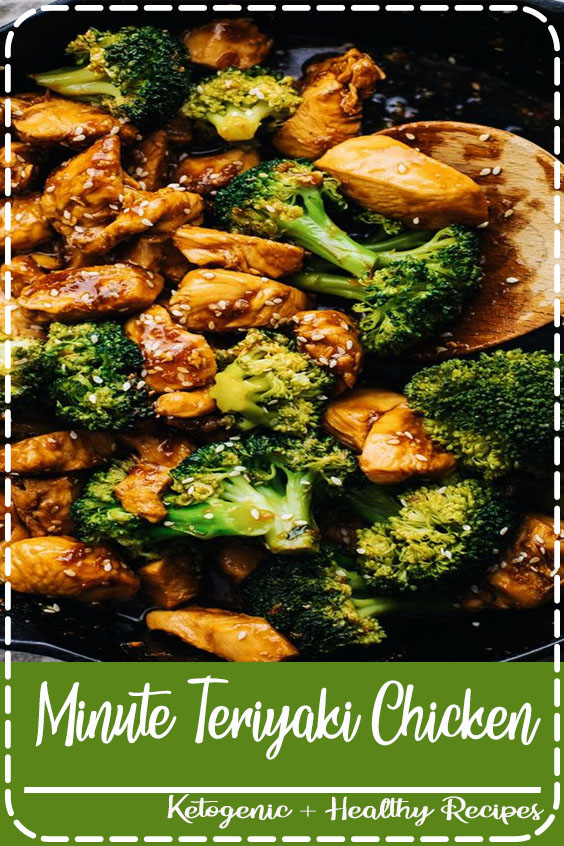 Quick & easy 10-minute Teriyaki Chicken & Broccoli. Juicy chicken in a homemade teriyaki sauce - SO yummy and perfect for takeout at home. An easy dinner recipe that is healthy, low carb, and delicious. Make for busier week nights or as meal prep to enjoy throughout your week! | asimplepalate.com#chicken #dinner