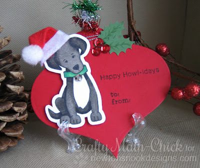Labrador Santa pup tag by Crafty Math Chick | Fetching Friendship by Newton's Nook Designs