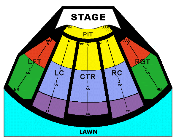 merriweather post pavilion seating chart - Merriweather Post Pavilion Columbia MD Seating Chart View