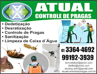 Atual Controle de Pragas - 41 3364-4692 / 99192-3939 #dedetização #desratização #praga #pragas #caixa de agua