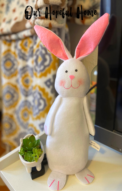 Dollar Tree stuffed Easter bunny