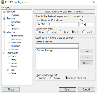 login ssh dengan port sudah diganti