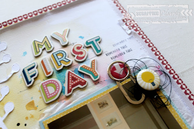 "My First Day' layout by Bernii Miller for Scrappingclearly using the Star Shine collection by Shimelle Lane.