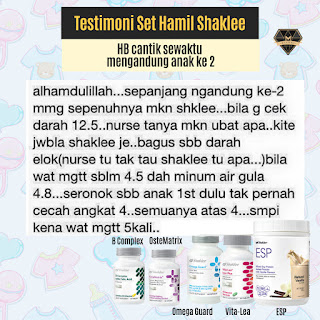 Testimoni Set Hamil Dan Berpantang Shaklee