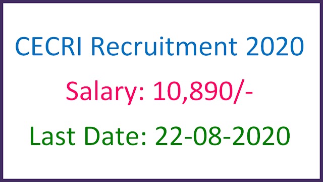 CECRI Recruitment 2020