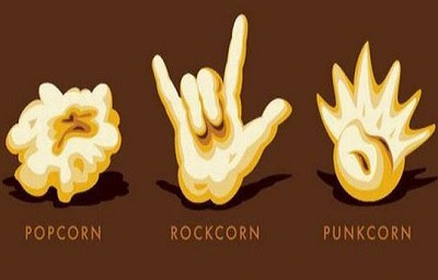 POPCORN-ROCKCORN-PUNKCORN. HUMOR casi INTELIGENTE