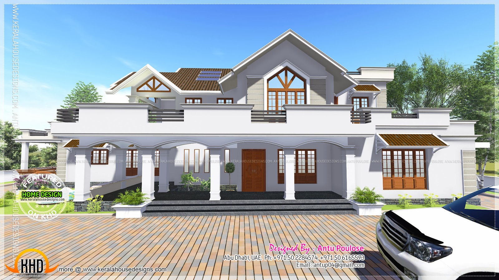 Modern style sloped roof house  4000  sq  ft  Home  Kerala 