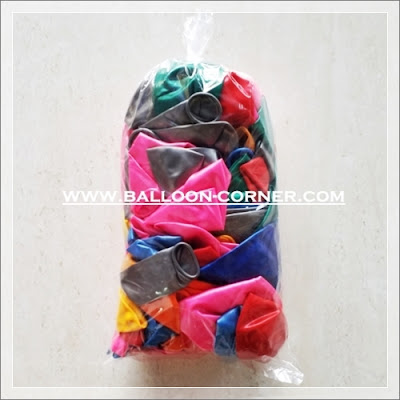 Balon Latex Metalik 12 Inch Campur Warna / Mix Colour