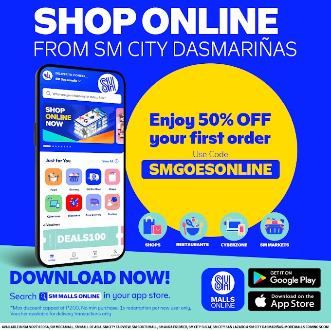 You can now shop online in SM City Dasmarinas using the SM Malls Online App starting this June 13