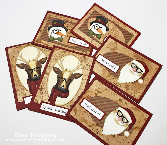 Cool Yule Christmas Cards with Sizzix Thinlits dies