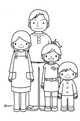 Desenhos para Colorir da família – Imagens para imprimir