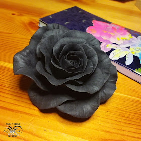 Ceramic black rose 