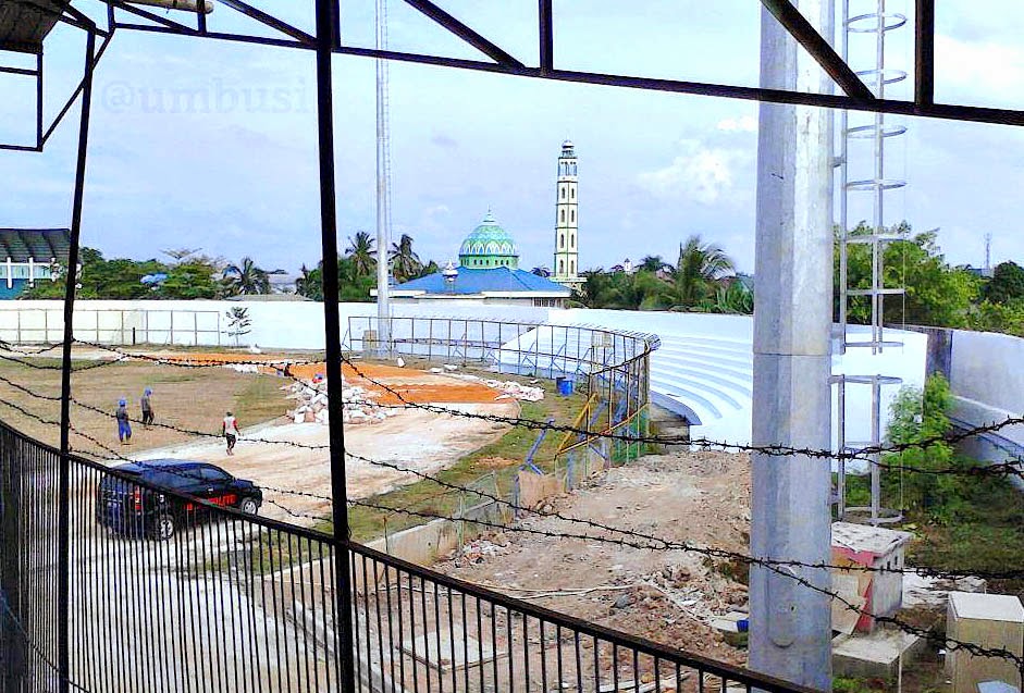 gambar terbaru kondisi Stadion 17 Mei  Banjarmasin bulan desember