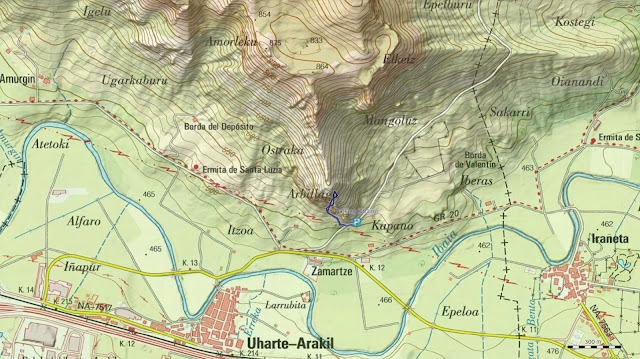 Mapa Escuela de Escalada de Aiztondo