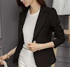 Blazer Wanita Hitam Putih Formal Non-Formal