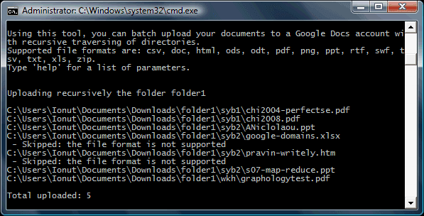 upload images on google. java -jar google-docs-upload-1.0.jar <path> --recursive