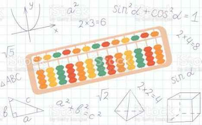 Abacus soroban for learning mental arithmetic for kids.