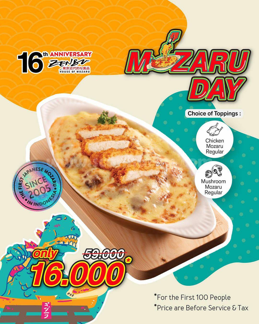 ZENBU Promo MOZARU DAY only  IDR. 16.000