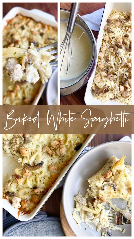 Baked White Spaghetti #ad #tistheseasonfordairy #UndeniablyDairy #realdairy #makeitwithmilk #goodnessofmilk
