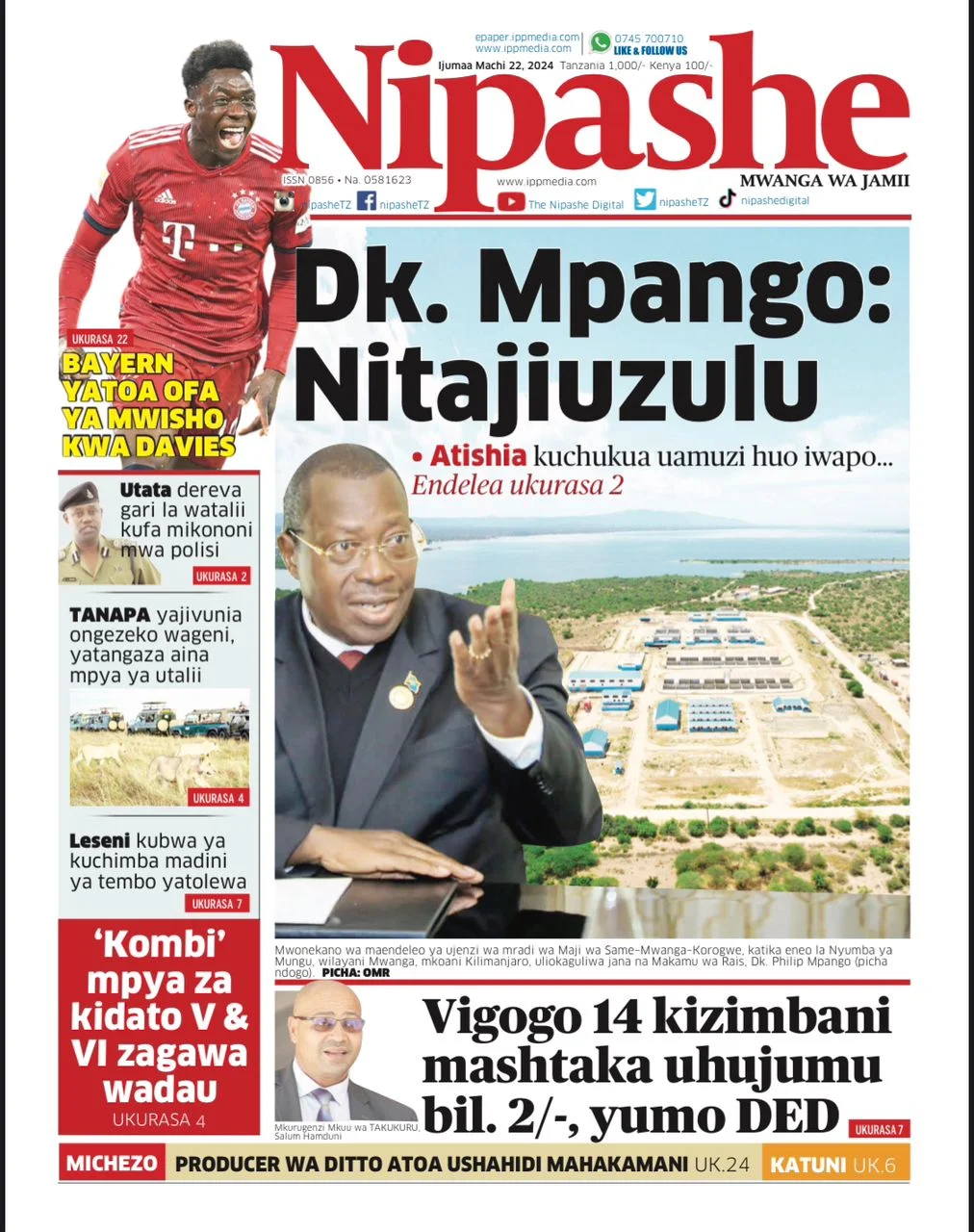 Magazeti ya Leo Tarehe 22 March 2024